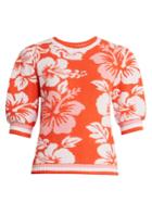 Msgm Hawaiian-print Terry-towelling Sweatshirt