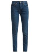 Matchesfashion.com Re/done Originals - Double Needle Cropped Straight Leg Jeans - Womens - Dark Blue