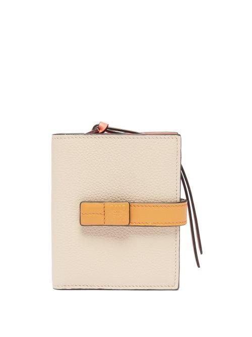 Loewe - Anagram-debossed Leather Wallet - Womens - Cream Multi