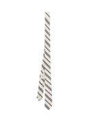 Matchesfashion.com Thom Browne - Striped Silk-blend Twill Tie - Mens - Grey