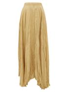 Matchesfashion.com Joseph - Nanco Crinkled Silk-habotai Maxi Skirt - Womens - Camel