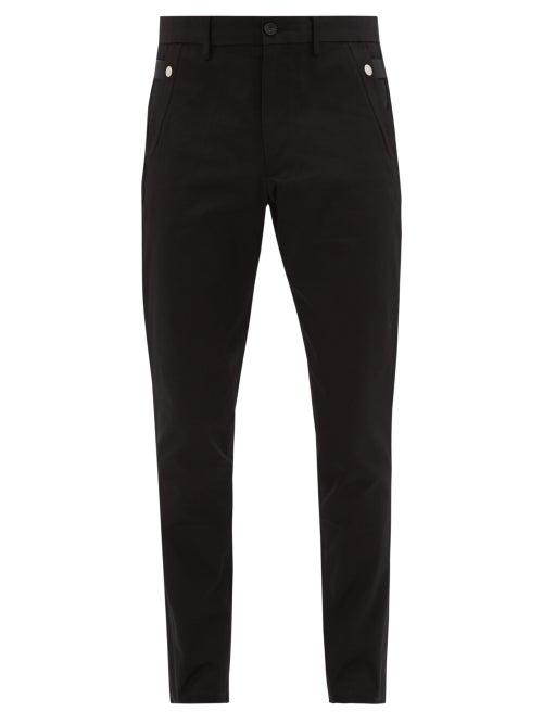 Matchesfashion.com Burberry - Slim-fit Cotton Trousers - Mens - Black