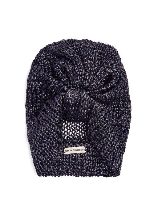 Matchesfashion.com Reinhard Plank Hats - Straw Turban Hat - Womens - Navy