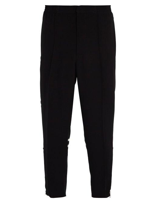 Matchesfashion.com Alexander Mcqueen - Ankle Zipped Cropped Track Pants - Mens - Black