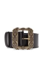 Matchesfashion.com Etro - Engraved Buckle Leather Belt - Womens - Black