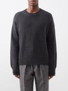 Allude - Crew-neck Cashmere Sweater - Mens - Dark Grey