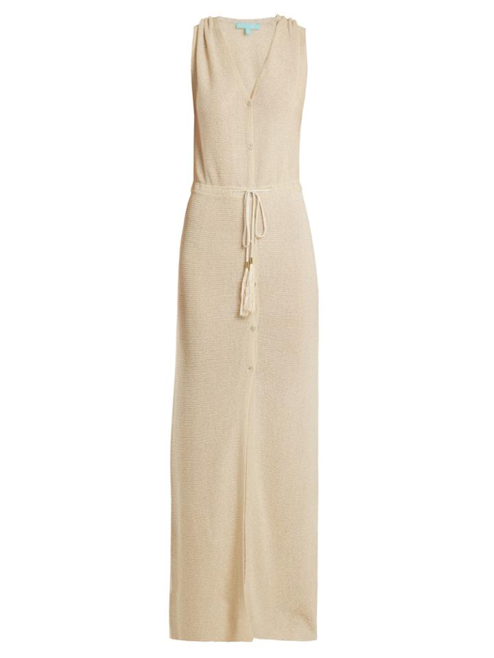 Melissa Odabash Siobhan V-neck Ribbed-knit Maxi Dress