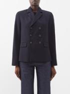 A.p.c. - Sally Double-breasted Wool-blend Jacket - Womens - Dark Navy