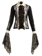 Matchesfashion.com Charles & Ron - Charles & Ron X Khushboo Lace Blouse - Womens - Black Nude