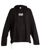 Vetements X Hanes Staff Hooded Cotton Sweatshirt