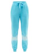 The Upside - Montay Tie-dyed Cotton-velour Track Pants - Womens - Blue