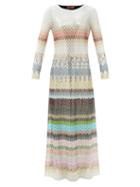 Missoni - Striped Lace-knit Maxi Dress - Womens - Multi Stripe