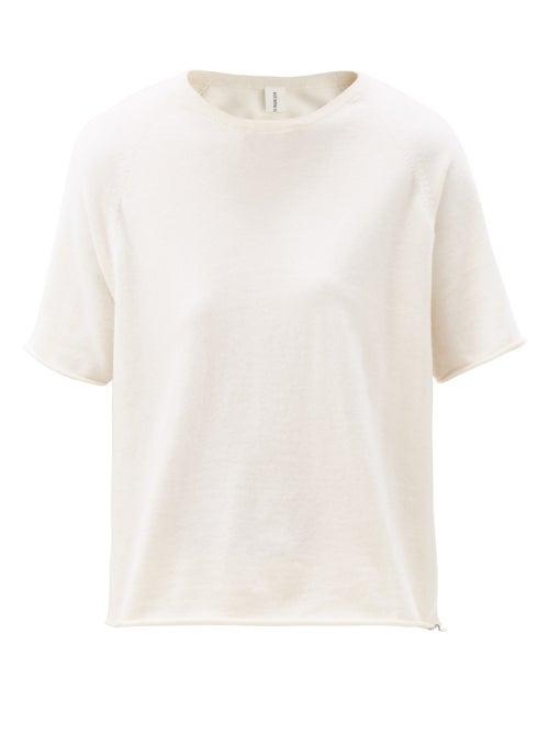 Matchesfashion.com Extreme Cashmere - Todd Rolled-hem Knitted T-shirt - Womens - Ivory