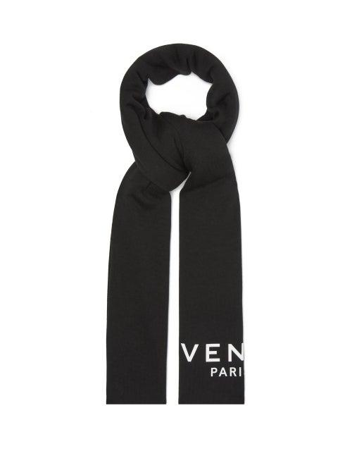 Matchesfashion.com Givenchy - Logo-print Cotton-blend Scarf - Mens - Black