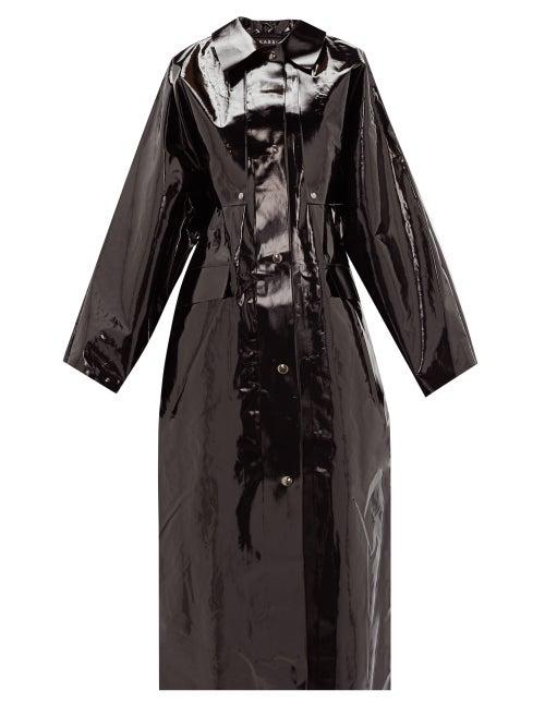 Matchesfashion.com Kassl Editions - Detachable-sleeve Pvc-coated Raincoat - Womens - Black