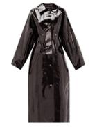 Matchesfashion.com Kassl Editions - Detachable-sleeve Pvc-coated Raincoat - Womens - Black