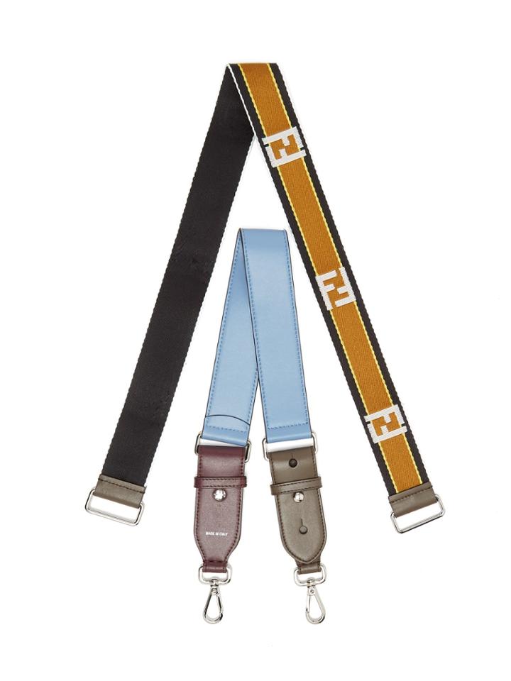 Fendi Strap You Logo-jacquard And Leather Bag Strap Set