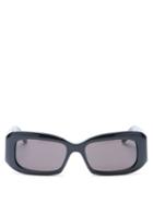 Mens Eyewear Saint Laurent - Rectangular Acetate Sunglasses - Mens - Black