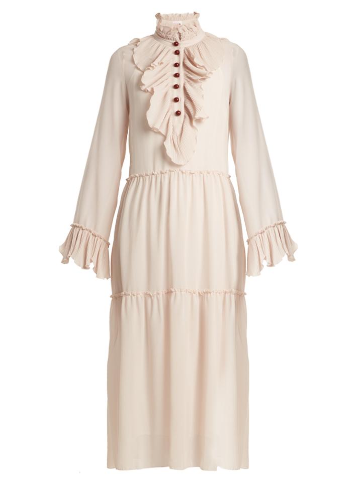 See By Chloé Ruffle-trimmed Georgette Dress