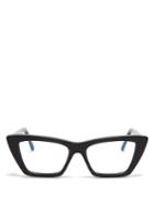 Matchesfashion.com Saint Laurent - Cat Eye Acetate Glasses - Womens - Black