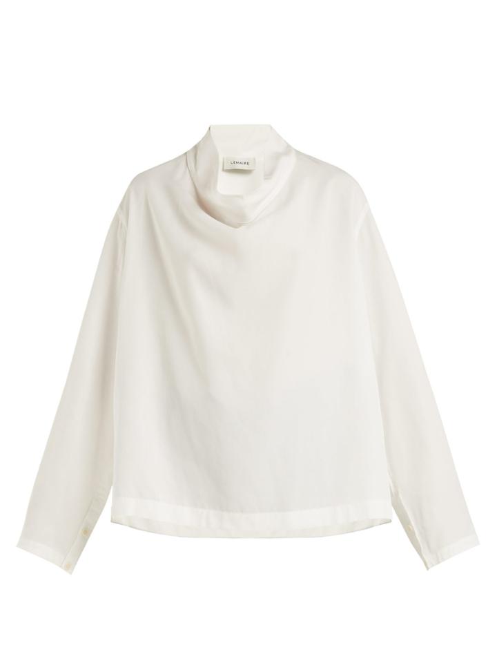 Lemaire Fold-down Collar Twill Blouse