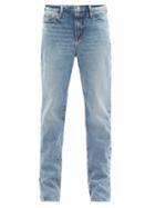 Matchesfashion.com Frame - Le Drew Pleated-seam Straight-leg Jeans - Womens - Denim