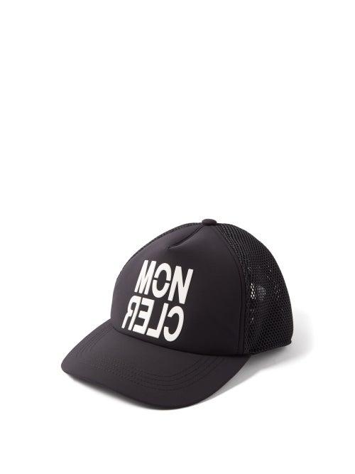 Moncler Grenoble - Logo-print Canvas And Mesh Baseball Cap - Mens - Black