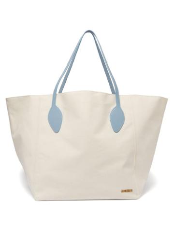 Matchesfashion.com Jacquemus - Le Sac Cotton Canvas Tote Bag - Womens - Cream Multi