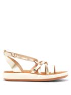 Matchesfashion.com Ancient Greek Sandals - Delia Leather Flatform Sandals - Womens - Gold