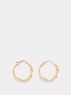 Completedworks - Woven Recycled 14kt Gold-vermeil Hoop Earrings - Womens - Gold