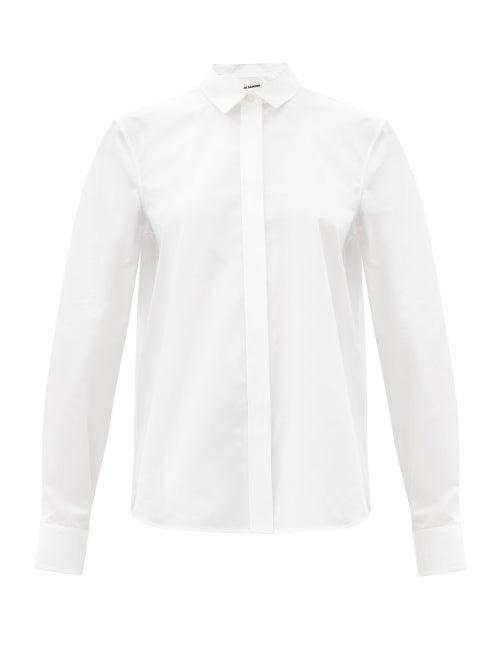 Matchesfashion.com Jil Sander - Essential 01 Cotton-poplin Shirt - Womens - White