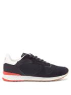 Matchesfashion.com Orlebar Brown - Oleta Suede And Mesh Trainers - Mens - Navy Multi