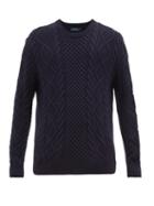 Matchesfashion.com Polo Ralph Lauren - Cable-knit Cotton Sweater - Mens - Navy