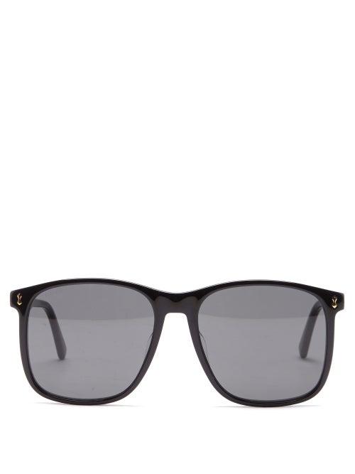 Gucci - Square Acetate Sunglasses - Mens - Black