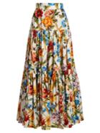 Dolce & Gabbana Floral-print Gathered Skirt