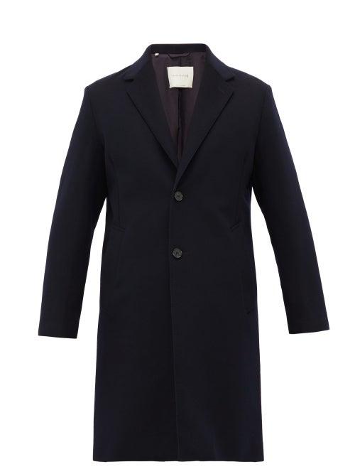 Matchesfashion.com Mackintosh - Stanley Single-breasted Brushed-wool Coat - Mens - Navy