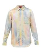 Matchesfashion.com Sies Marjan - Sander Watercolour Print Satin Shirt - Mens - Multi