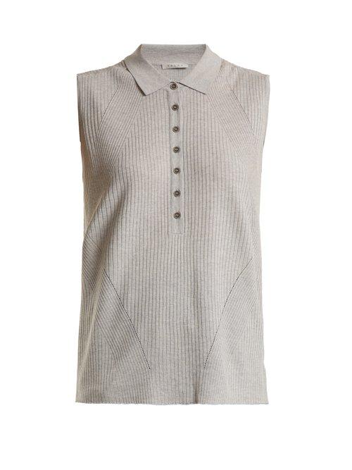 Matchesfashion.com Falke - Golf Ribbed Knit Sleeveless Top - Womens - Light Grey