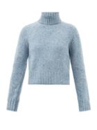 Re/done - 60s Wool-blend Roll-neck Sweater - Womens - Blue