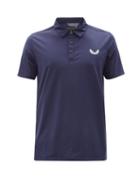 Matchesfashion.com Castore - Golf Logo-print Performance-jersey Polo Shirt - Mens - Navy