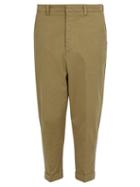 Matchesfashion.com Ami - Oversized Tapered Stretch Cotton Trousers - Mens - Beige