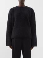 Toteme - Boucl Organic Wool-blend Sweater - Womens - Black