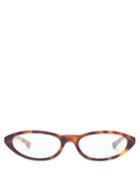 Matchesfashion.com Balenciaga - Tortoiseshell Oval Frame Acetate Glasses - Womens - Tortoiseshell