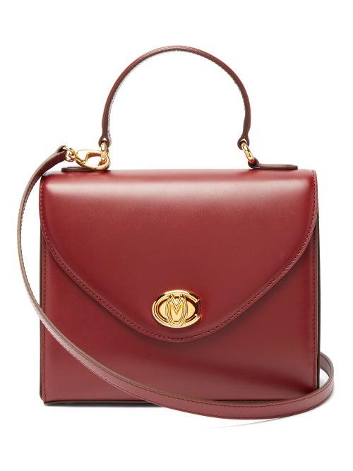Matchesfashion.com Mark Cross - Valentina Monogram Leather Handbag - Womens - Burgundy
