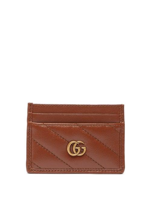 Gucci - Gg Marmont Quilted Leather Cardholder - Womens - Tan