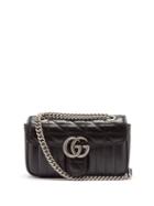 Gucci - Gg Marmont Mini Leather Cross-body Bag - Womens - Black