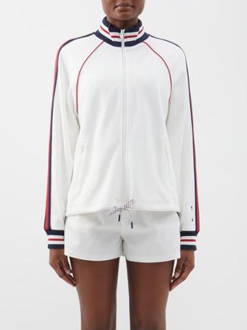 The Upside - Love Morgan Zip-up Organic-cotton Track Jacket - Womens - White Multi