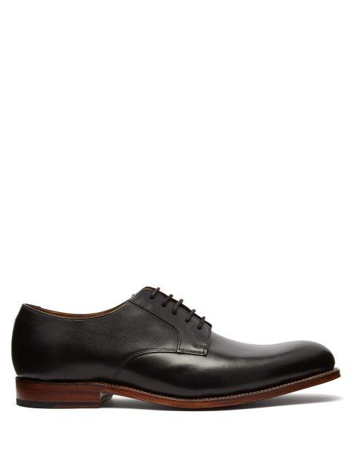 Matchesfashion.com Grenson - Liam Leather Derby Shoes - Mens - Black