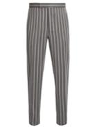 Thom Browne Backstrap Straight-leg Pinstriped Trousers