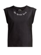 Matchesfashion.com The Upside - Embroidered Cotton Tank Top - Womens - Black
